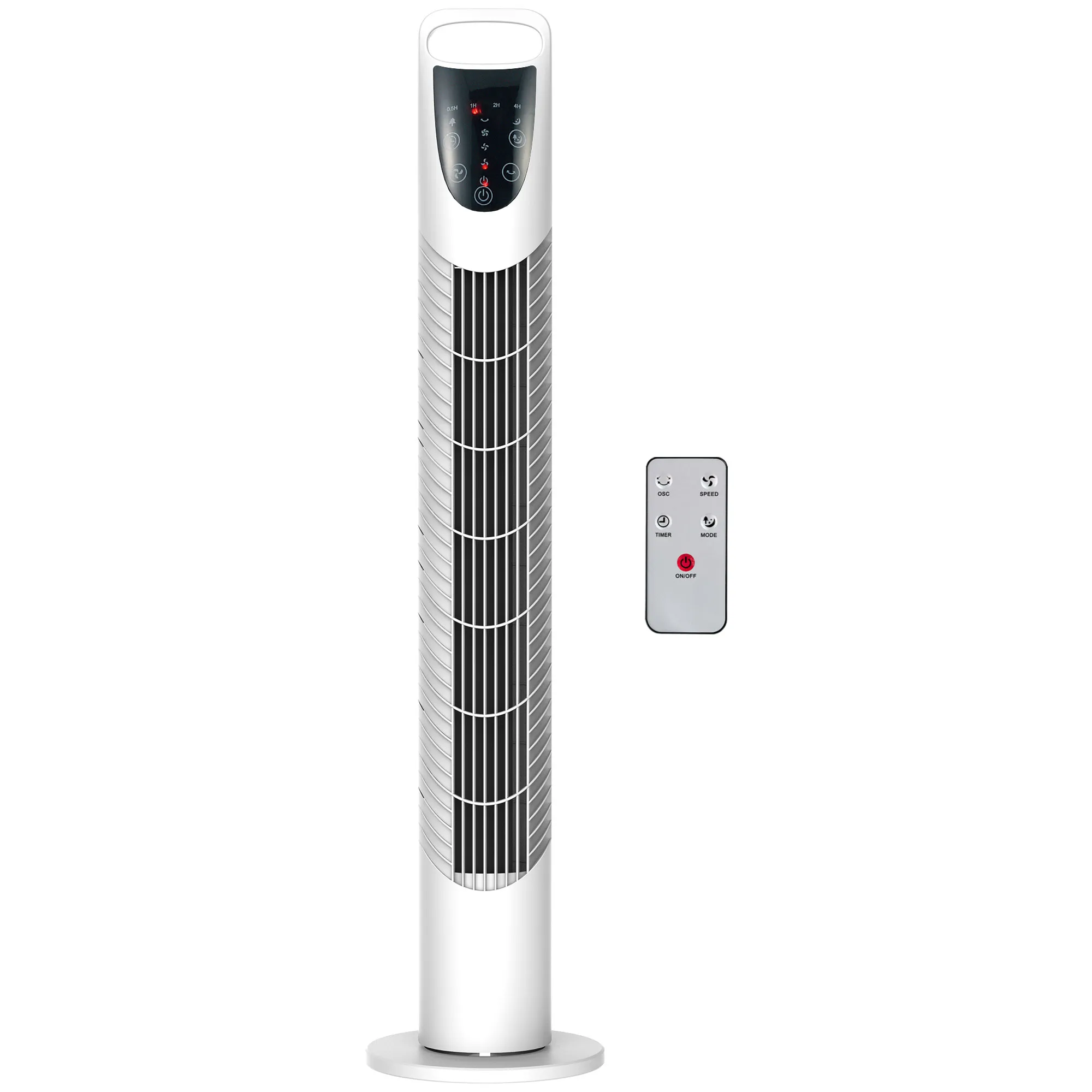 Turmventilator, 3 Modi, leiser Betrieb, Timer, Fernbedienung, 18x78,5cm, Weiß