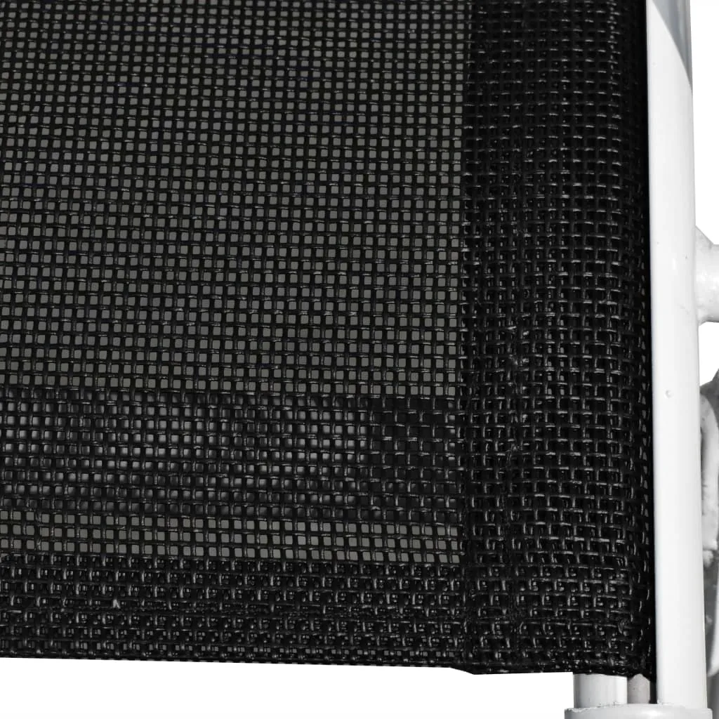 Gartenmöbel-Set Grau mit Tisch 50x71 cm und 2 Stühlen Schwarz/Grau