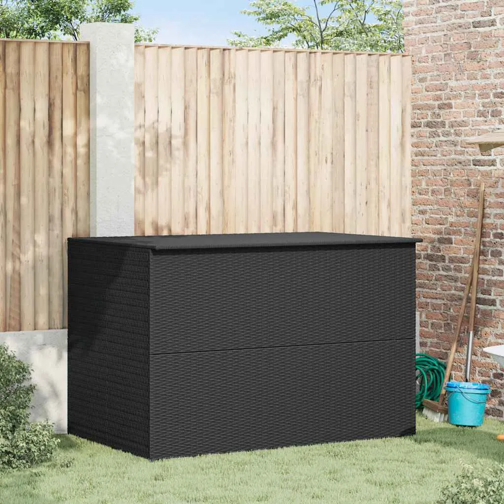 Gartenbox Schwarz 150 x 100 x 100 cm aus PE-Rattan