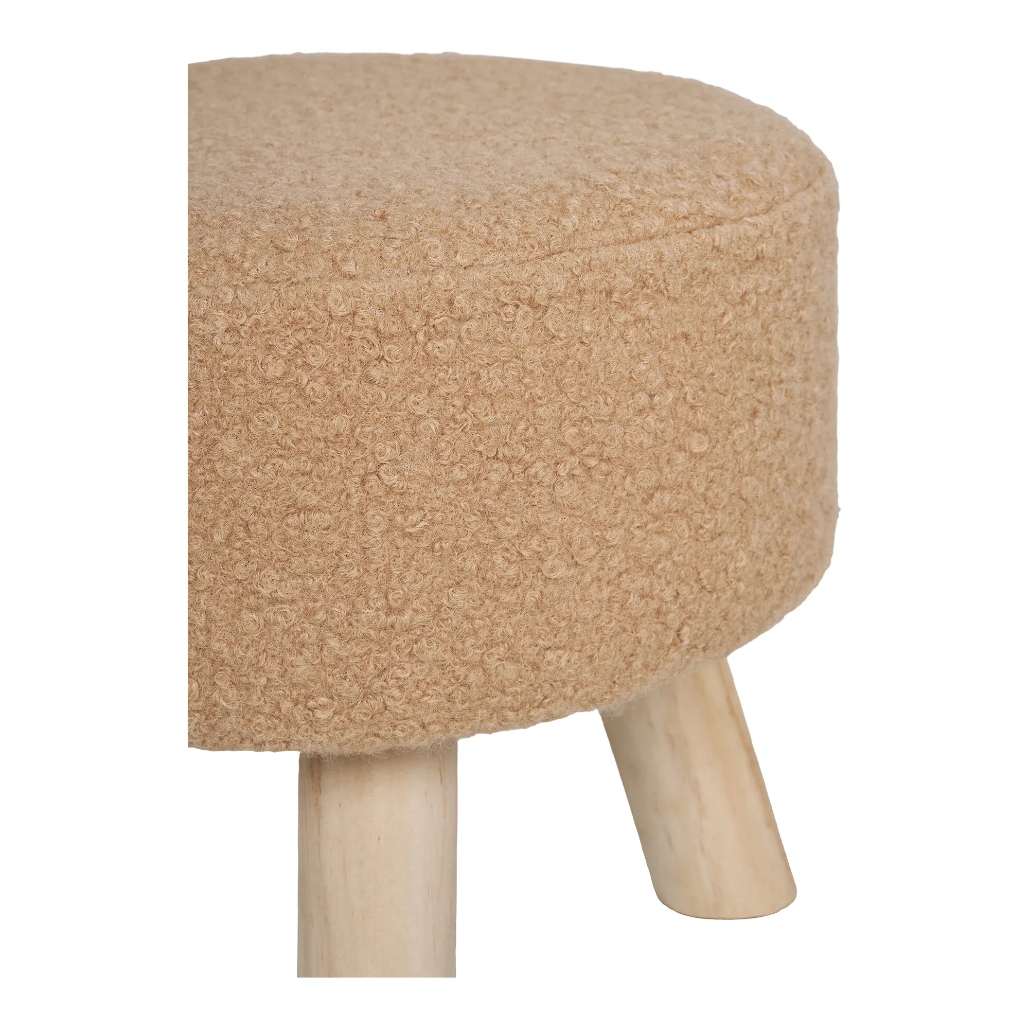 tinkaro Hocker Aberdeen Polyester, Kiefernholz, Sperrholz, Schaumstoff Sand