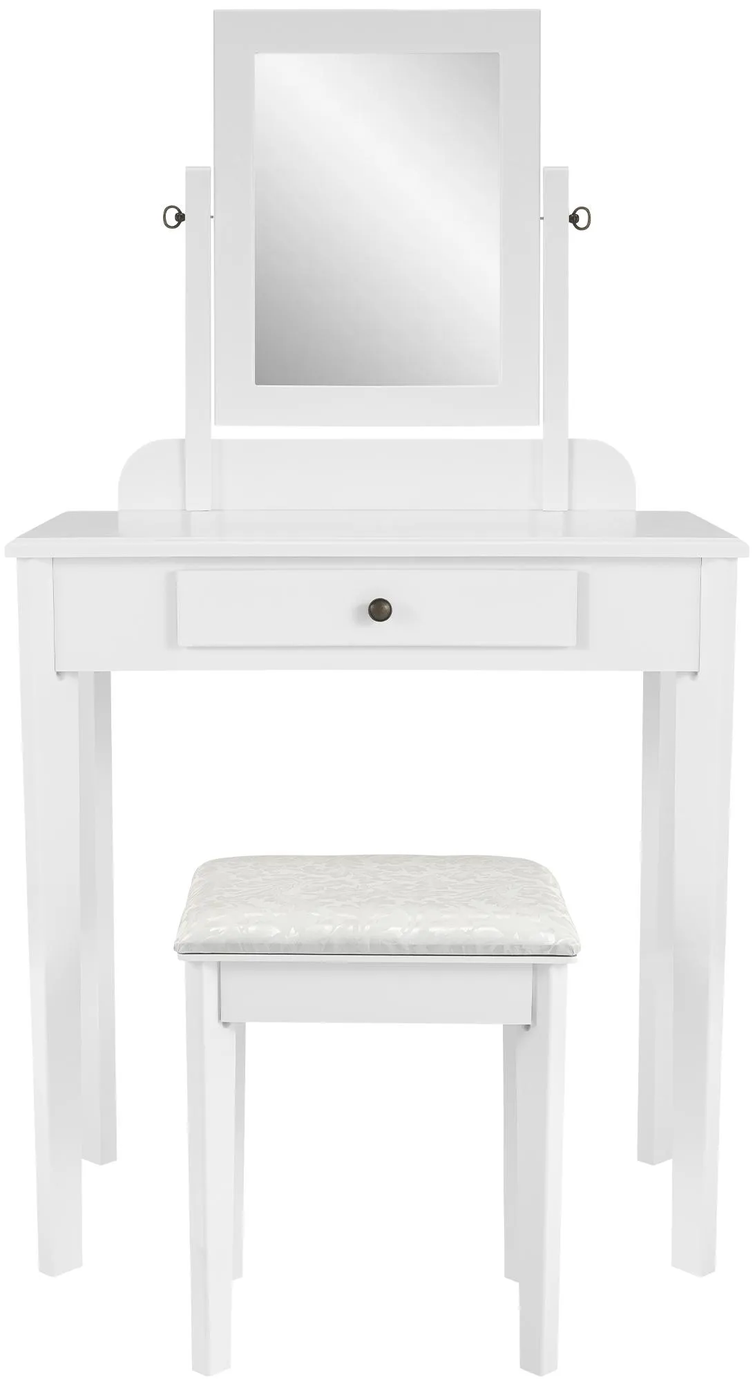 Schminktisch-Set Velia 73x42x130 cm weiß