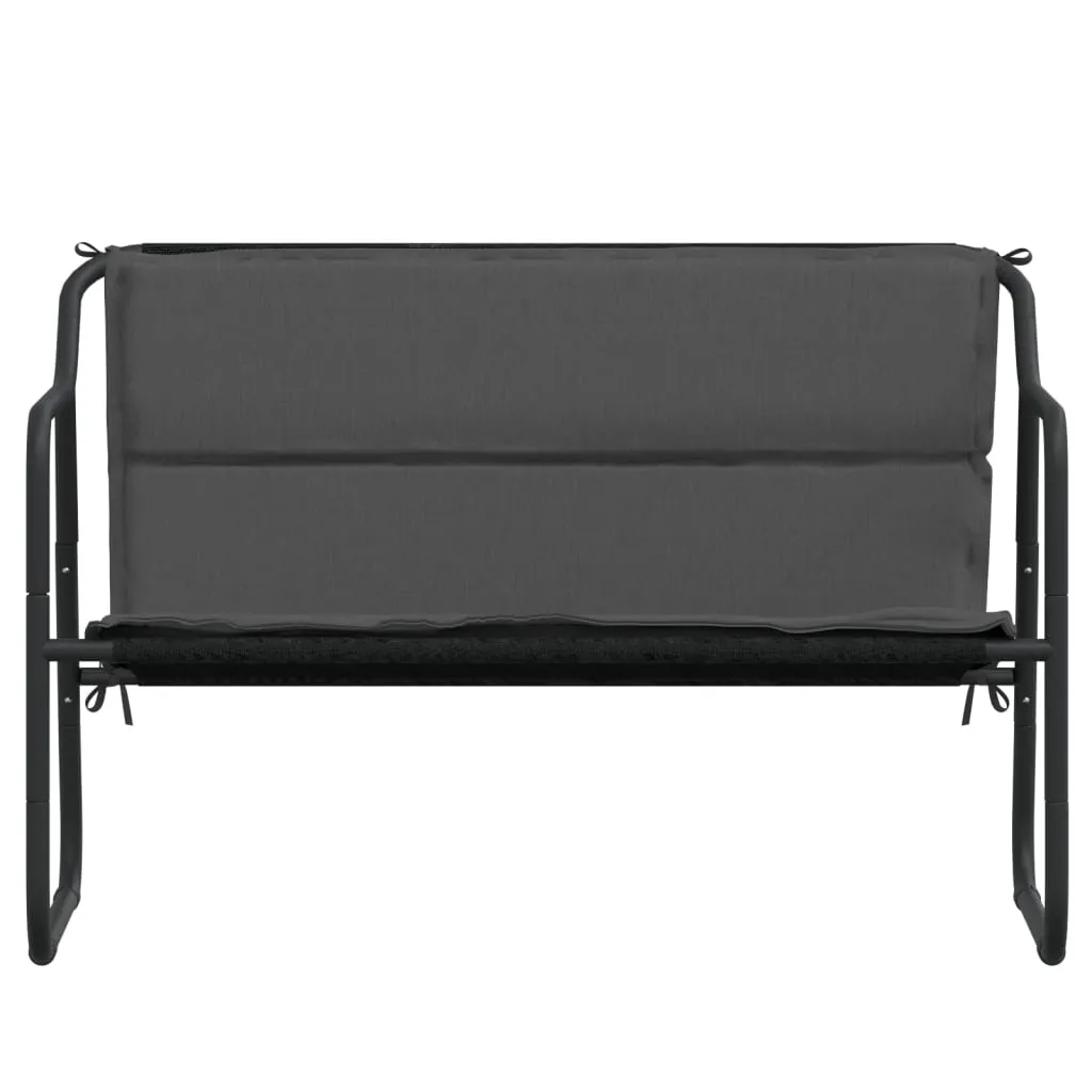 2-Sitzer Gartenbank Anthrazit 110x70x74 cm mit Textilene und Stahlrahmen