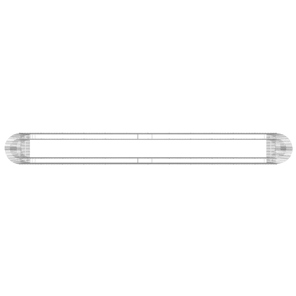 Gabionen-Hochbeet 470x50x100 cm Silber verzinktes Eisen