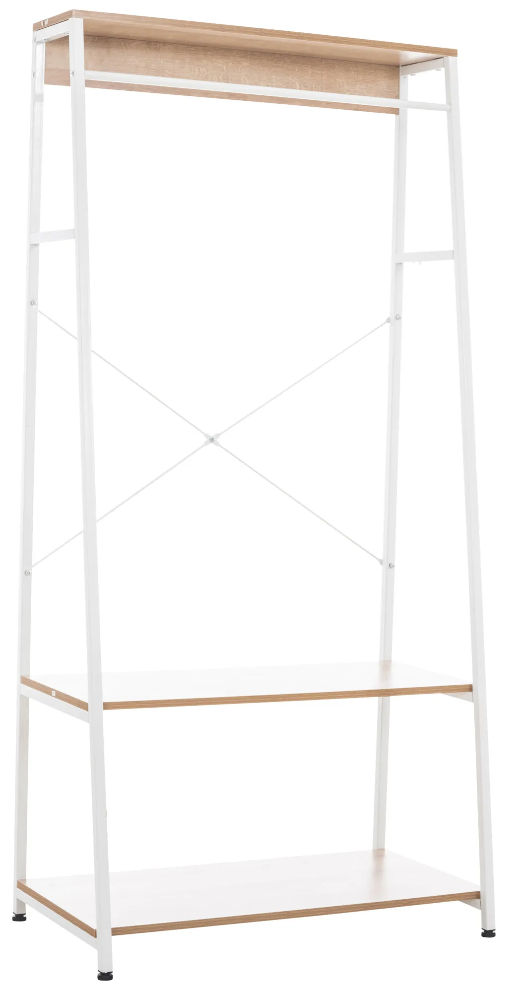 Kleiderständer Luton 167x80x44 cm natura/weiß