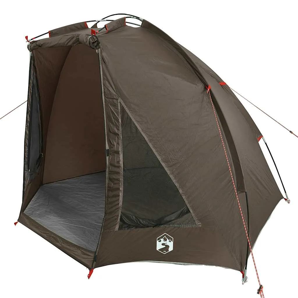 Angelzelt Campingzelt 210x170x125 cm Braun wasserdicht UV-Schutz