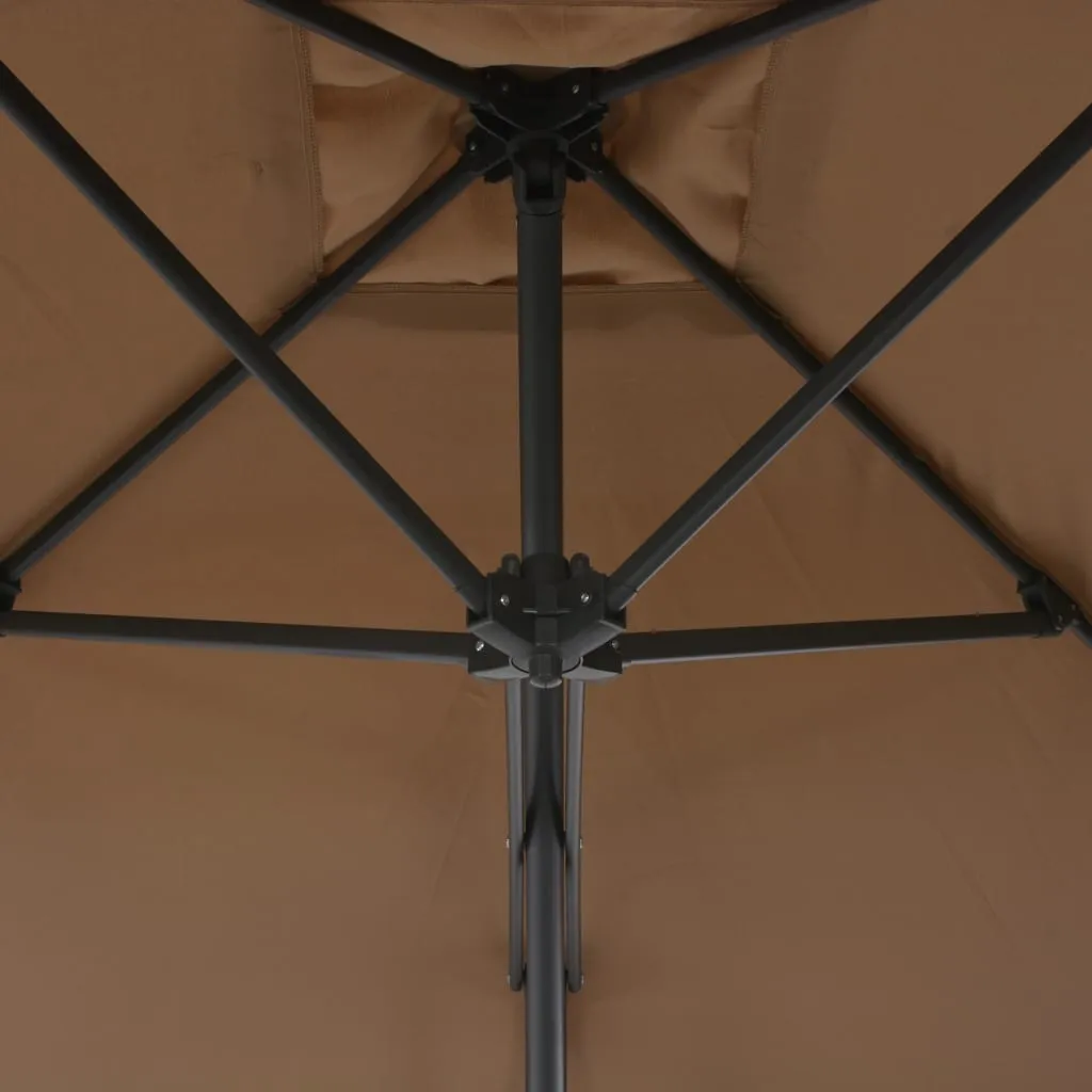 Eleganter Sonnenschirm 250x250x230 cm in Taupe mit 360° Drehfunktion