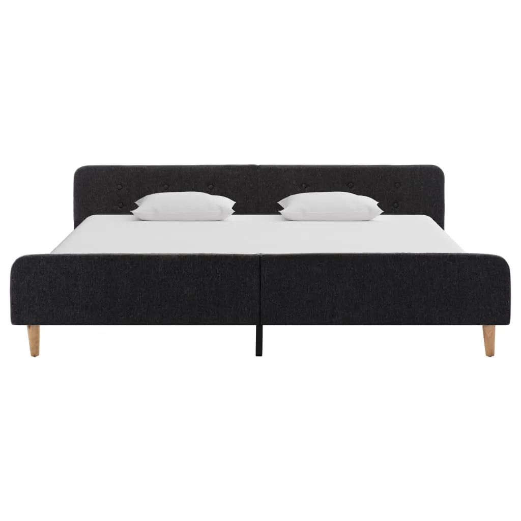 Bettgestell Dunkelgrau Sackleinen 180x200 cm