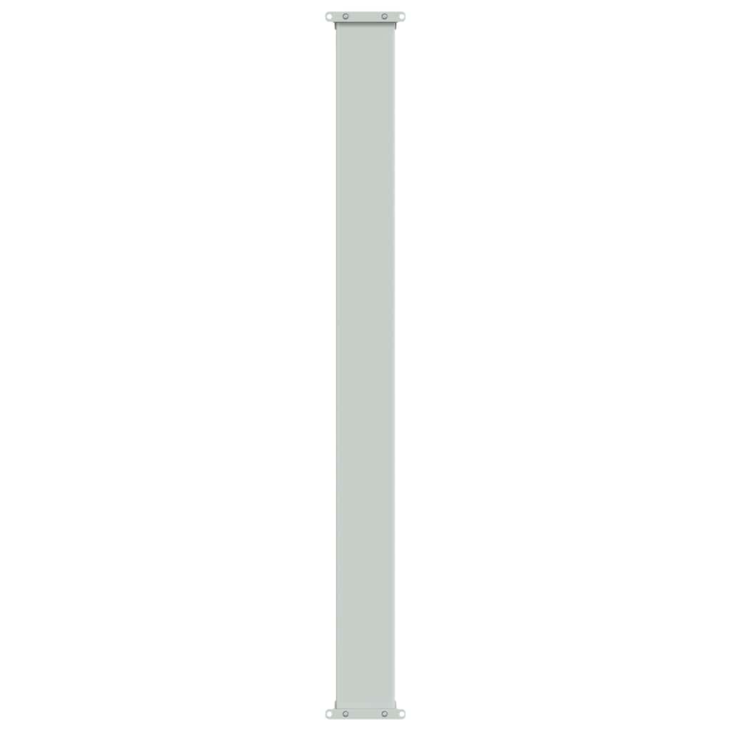 Seitenmarkise 120 x 0-500 cm in Braun mit grauer Stahlabdeckung