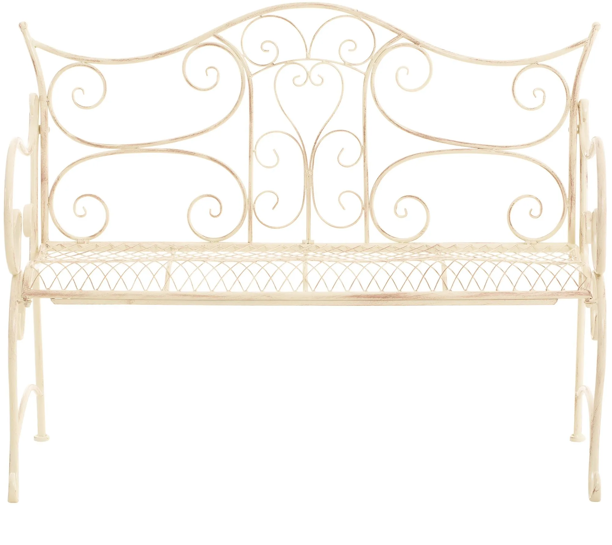 Gartenbank Tara 113x47x89 cm antik-creme