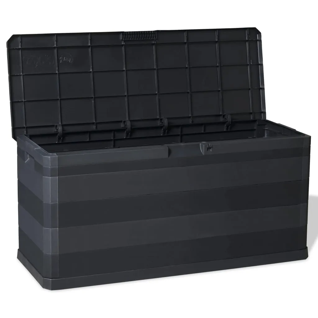 Gartenbox Polypropylen 117 x 45 x 56 cm Schwarz