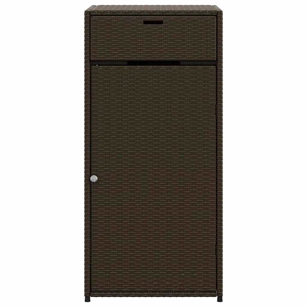 Gartenschrank Braun 55x55x111 cm Poly Rattan