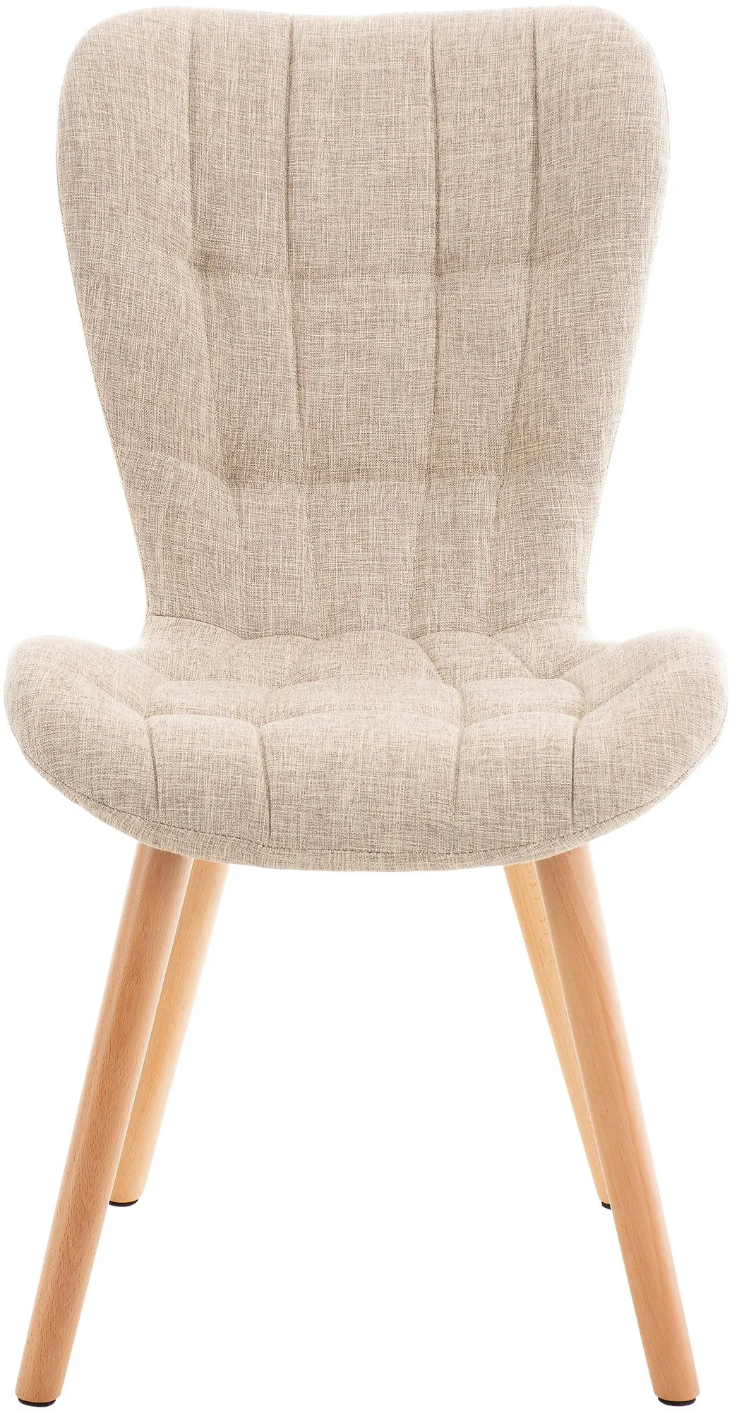 Esszimmerstuhl Elda Massivholz 88x50x63 cm creme