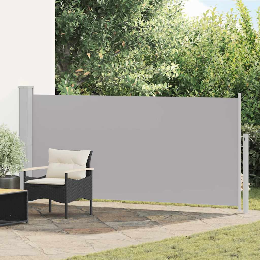 Garten-Seitenmarkise 300x140 cm in Grüngrau und Grau