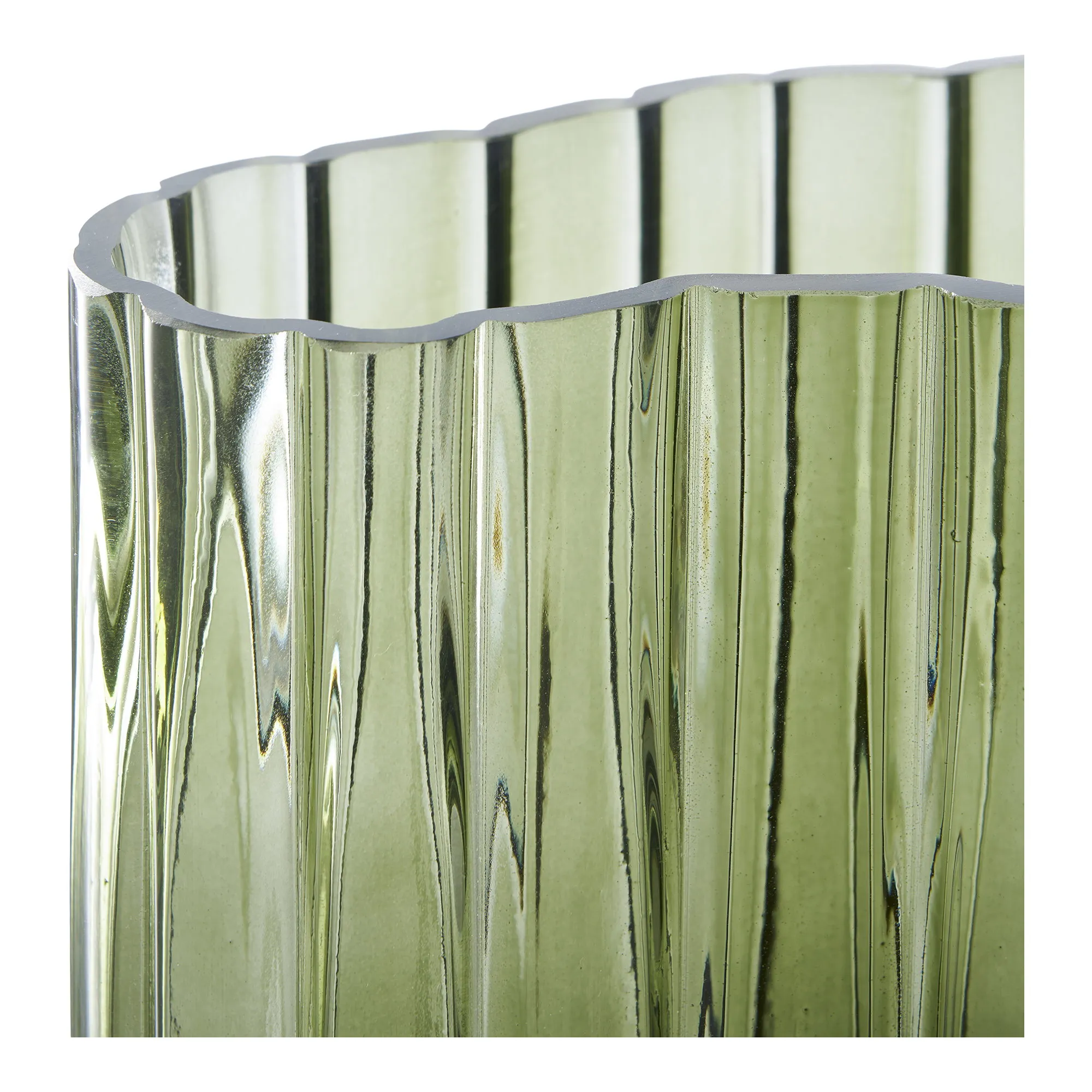 tinkaro Vase Glas 21 x 12 x 26,5 cm Rauchgrün