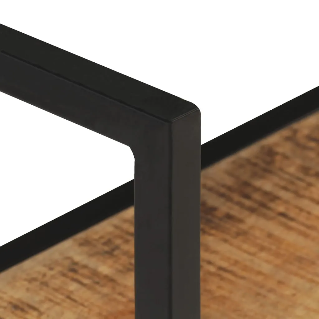 Wandregal 60x20x85 cm Raues Mangoholz