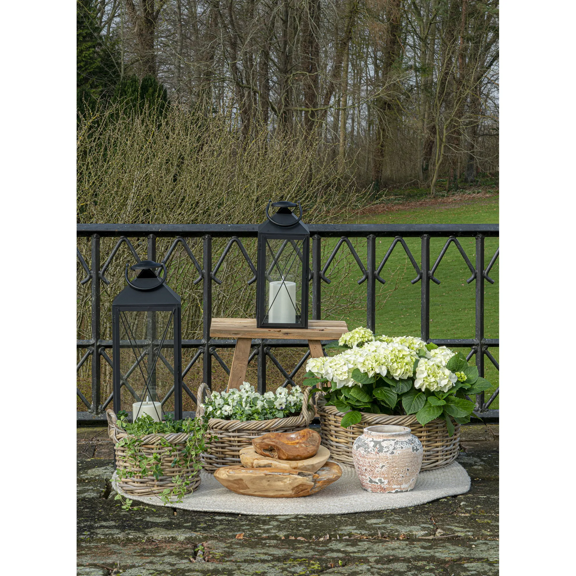 tinkaro Korb-Set 3-teilig Kubu-Rattan 30/40/50 cm Natur