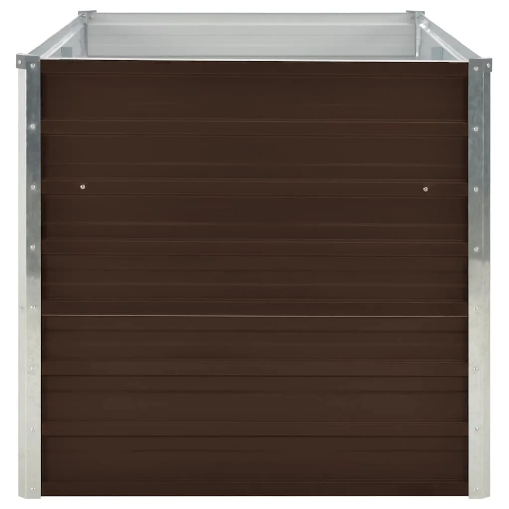 Modernes rechteckiges Hochbeet 160 x 80 x 77 cm in Braun