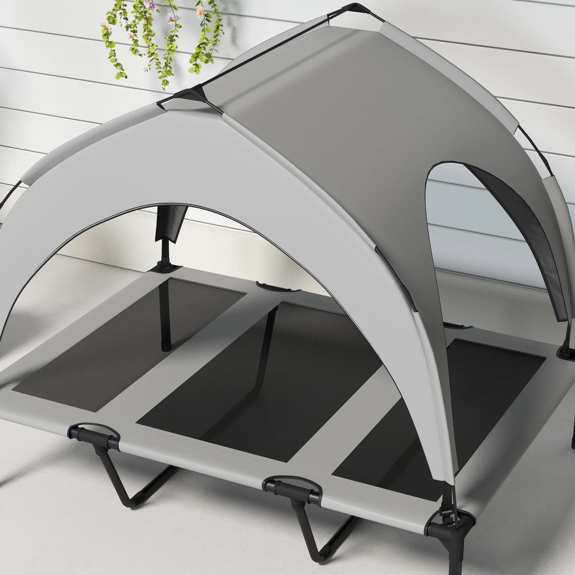 Hundebett Outdoor wetterbeständig Oxford-Polyester Hellgrau
