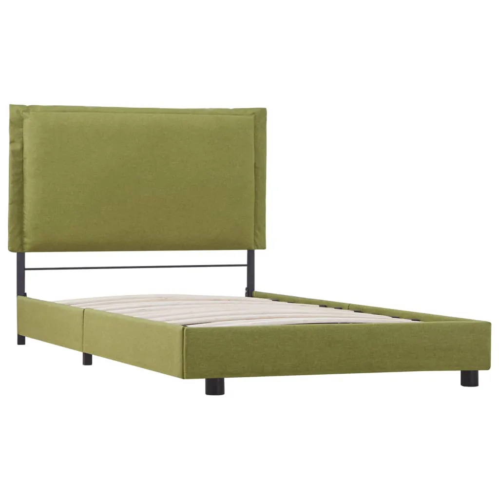 Klassischer Bettrahmen Grün 207x96x95 cm mit Massivholzbeinen