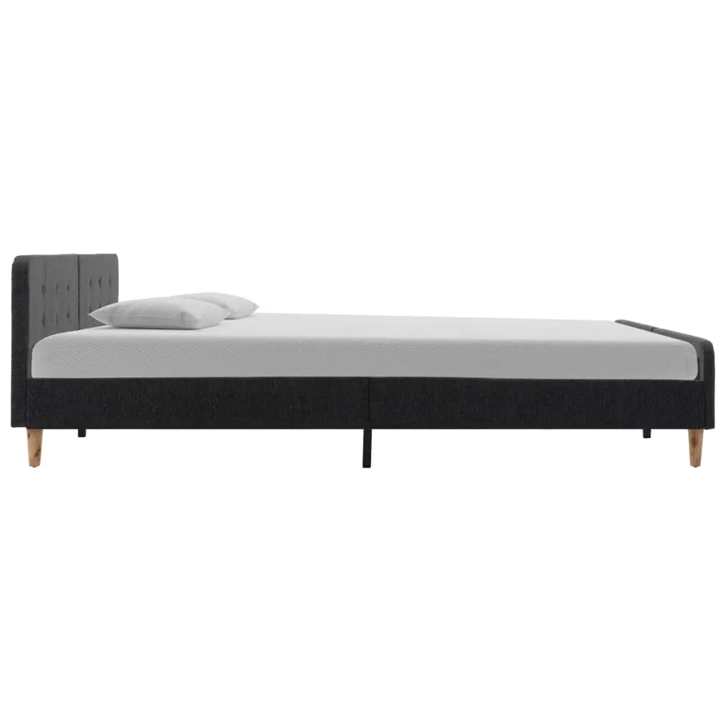 Bettgestell Dunkelgrau Sackleinen 180x200 cm