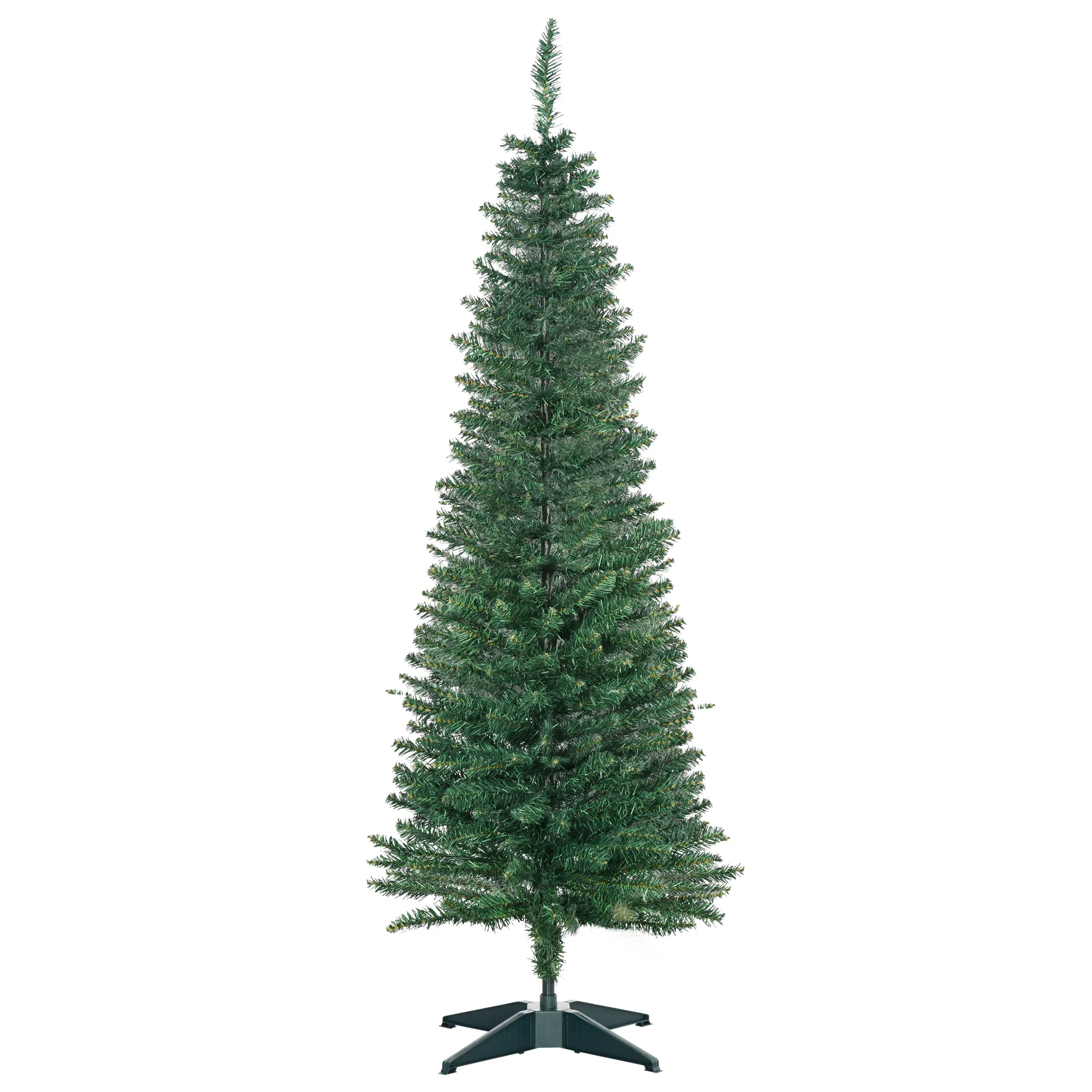 Künstlicher Weihnachtsbaum Tanne 1,5 m Kunststoff Grün mit Ständer