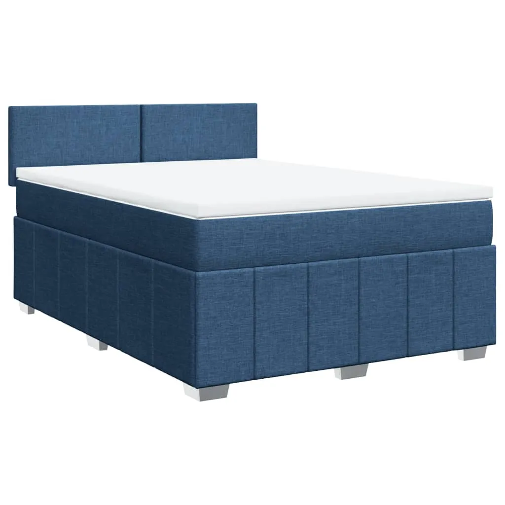 Boxspringbett mit Taschenfederkernmatratze, 200x160 cm, Blau