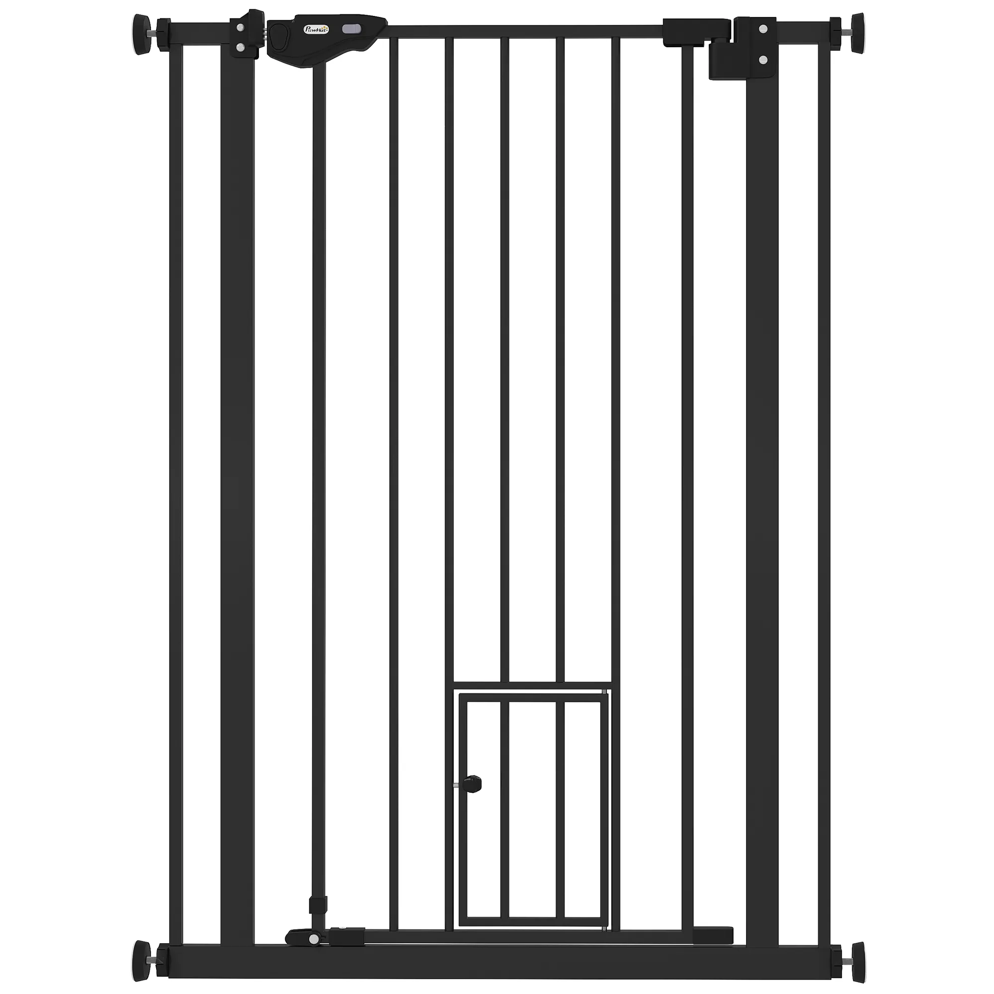 Hunde Türgitter 74-80 cm Schwarz aus Stahl, 104 cm hoch