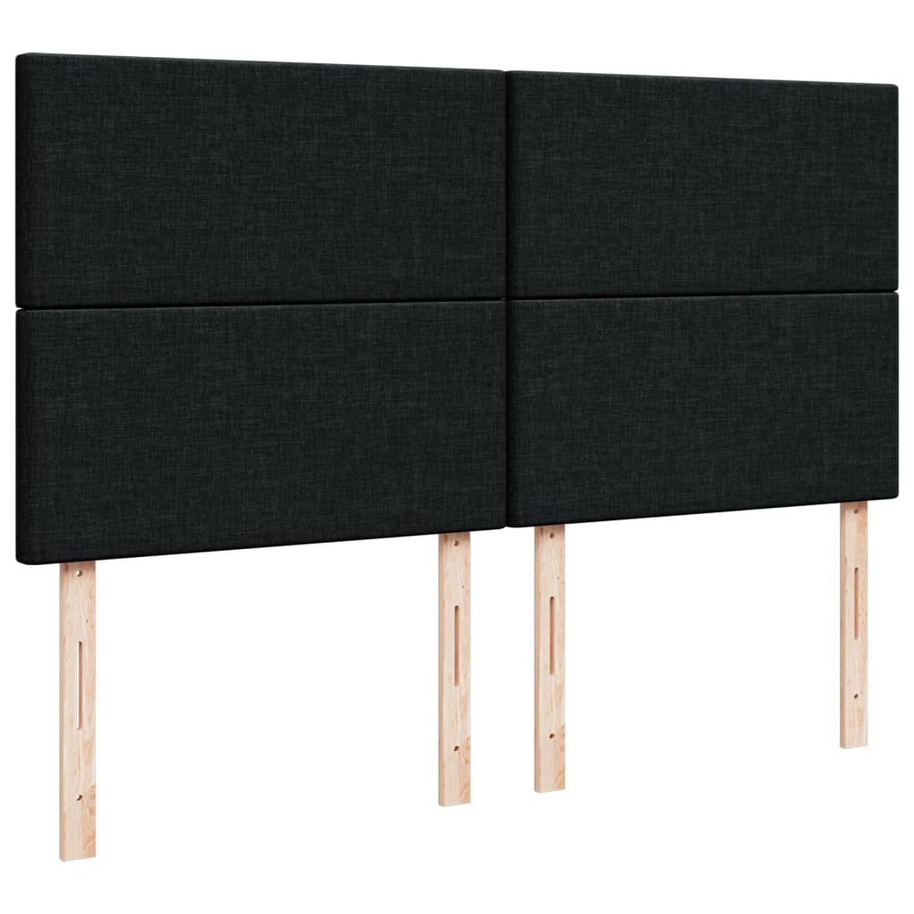 Boxspringbett 180x200 cm Taschenfederkern Schwarz mit Auflage