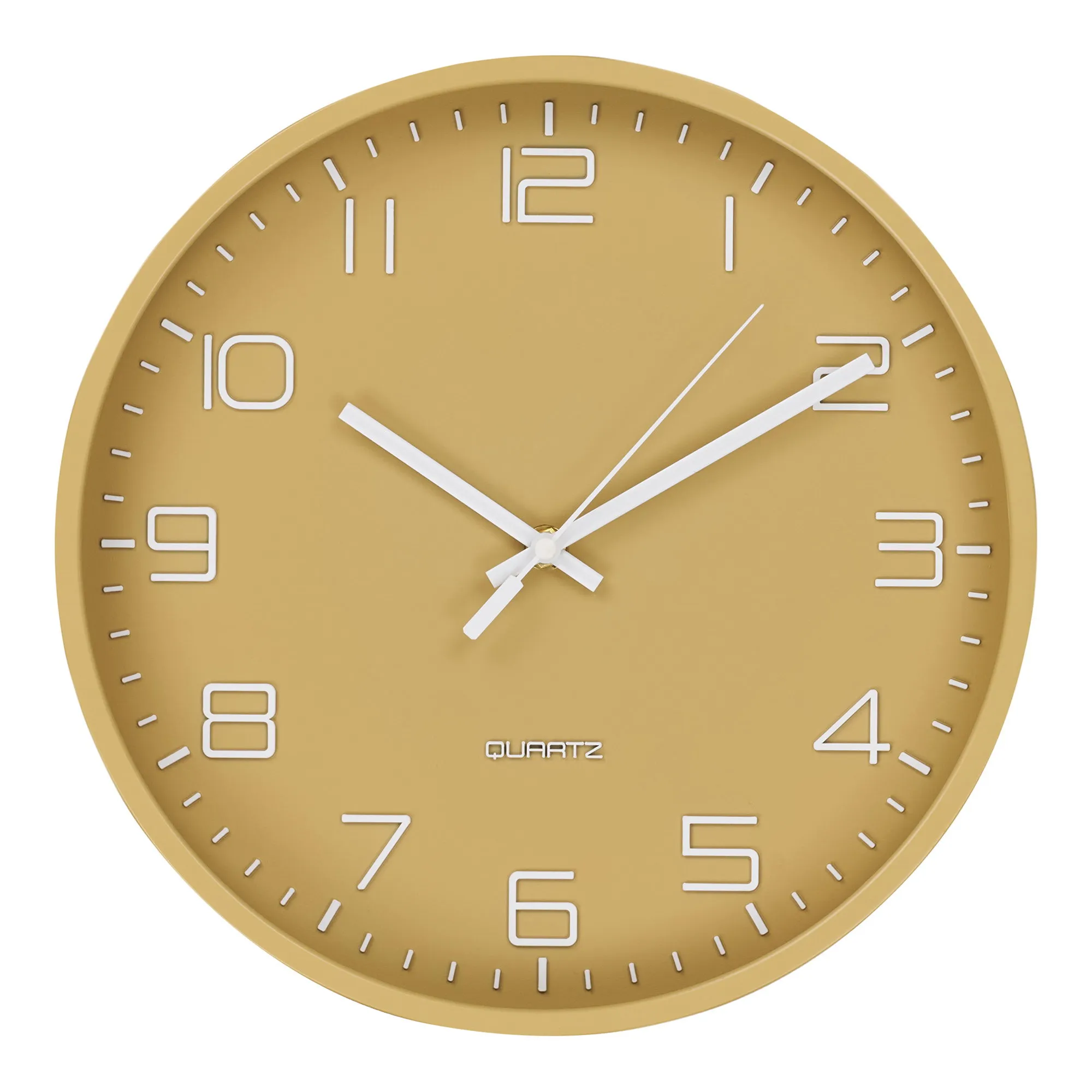 tinkaro Wanduhr lautlos ø30 cm Ocker