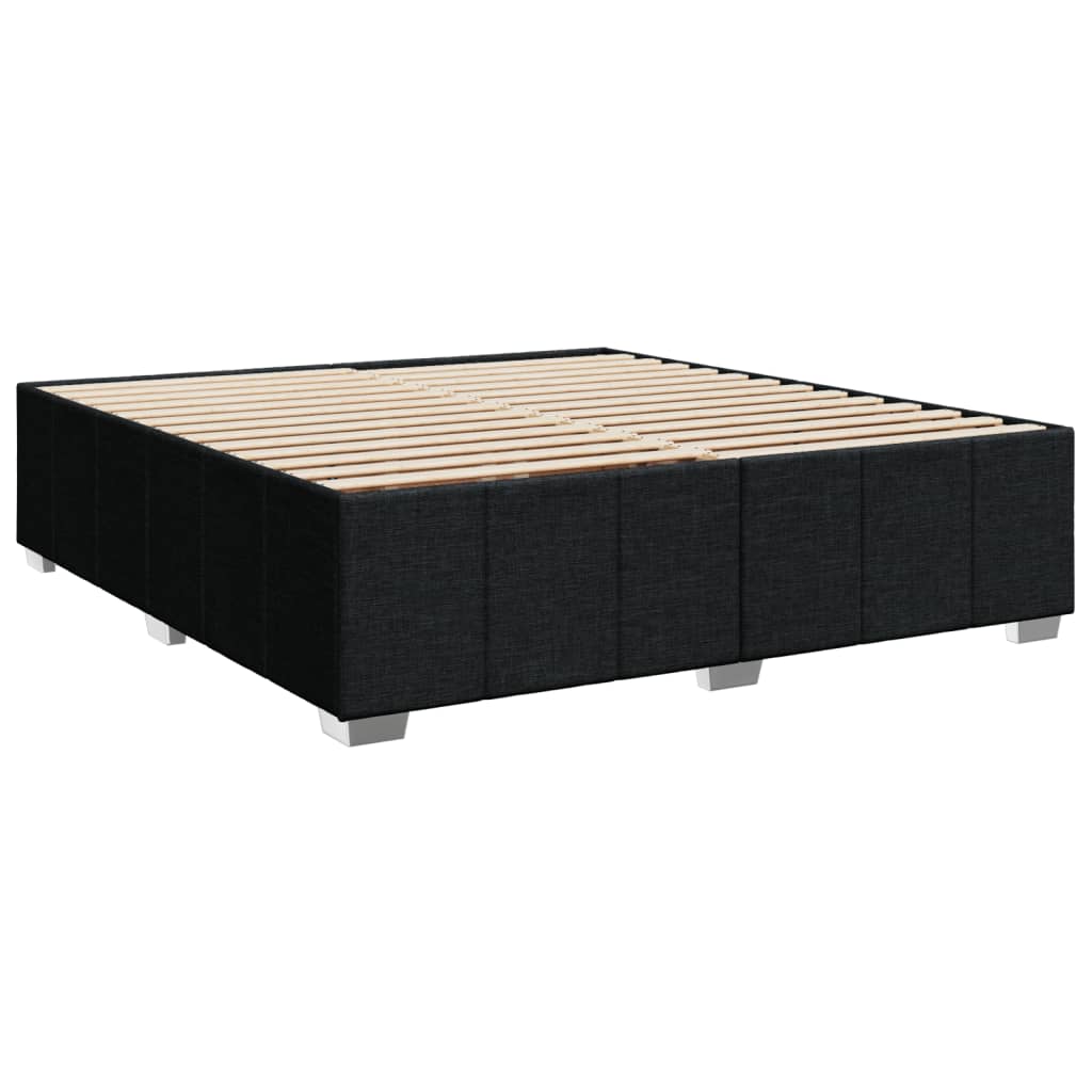 Boxspringbett 180x200 cm Taschenfederkern Schwarz mit Auflage