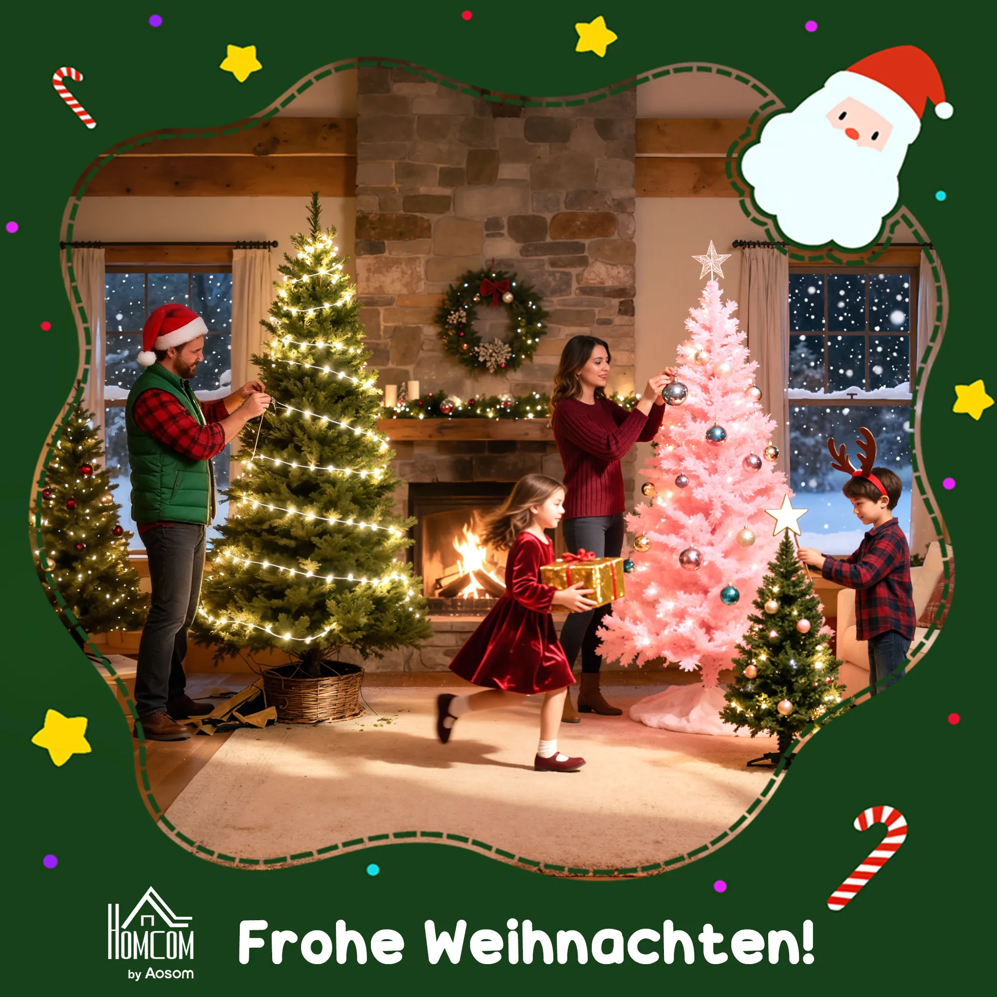 Kunsttanne Weihnachtsbaum realistisch Kunststoff Grün 180 cm
