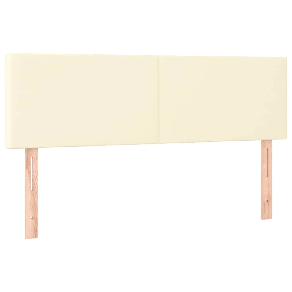 Boxspringbett Kunstleder Creme 140x200 cm inkl. Matratze & Topper