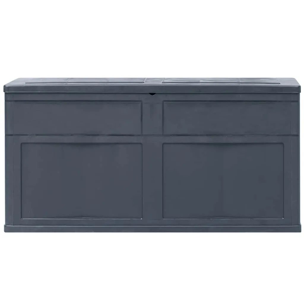 Stylische Gartenbox Schwarz 119 x 46 x 60 cm mit 320 L Stauraum