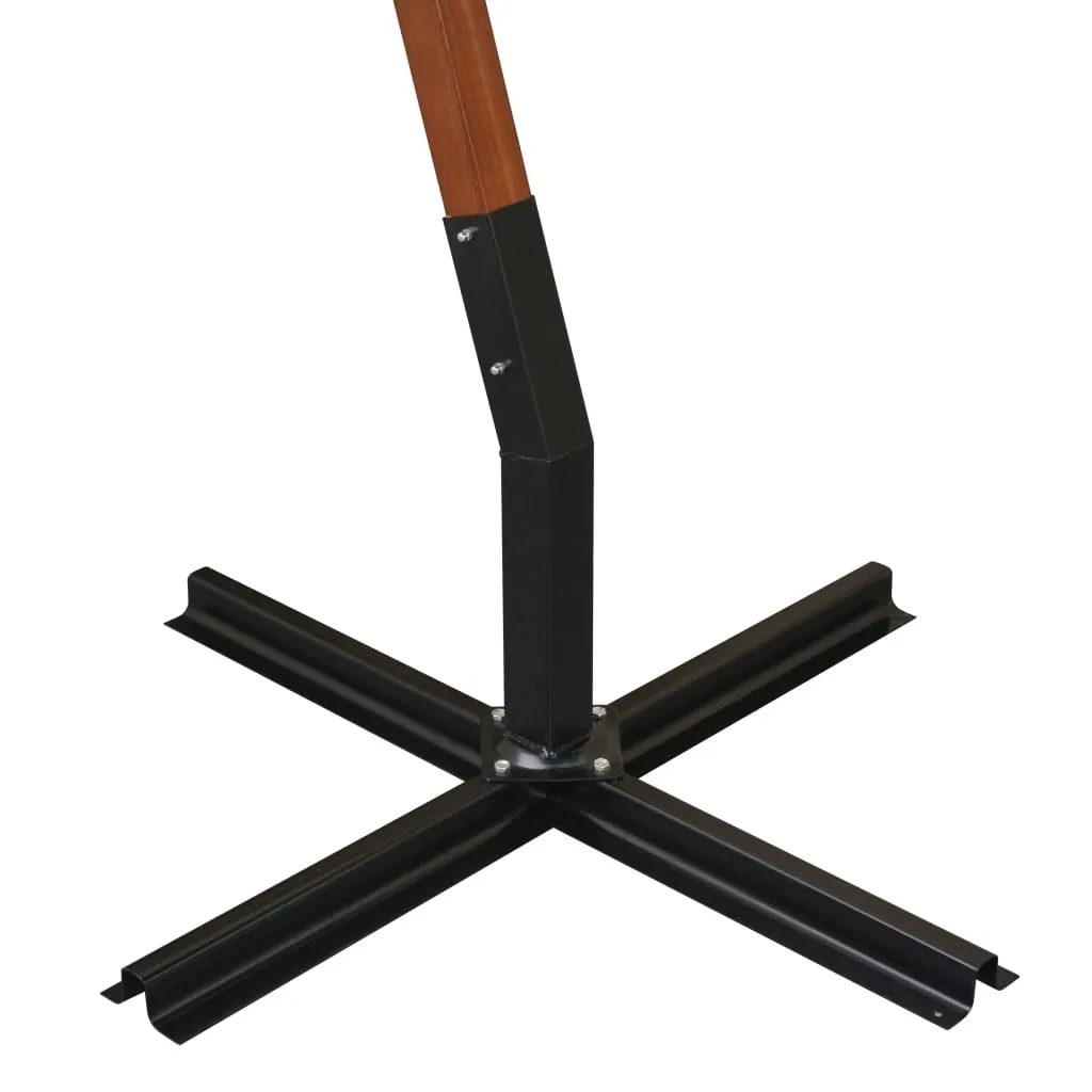 Ampelschirm Bordeauxrot 300x300 cm mit Massivholz-Mast und Bambusrippen