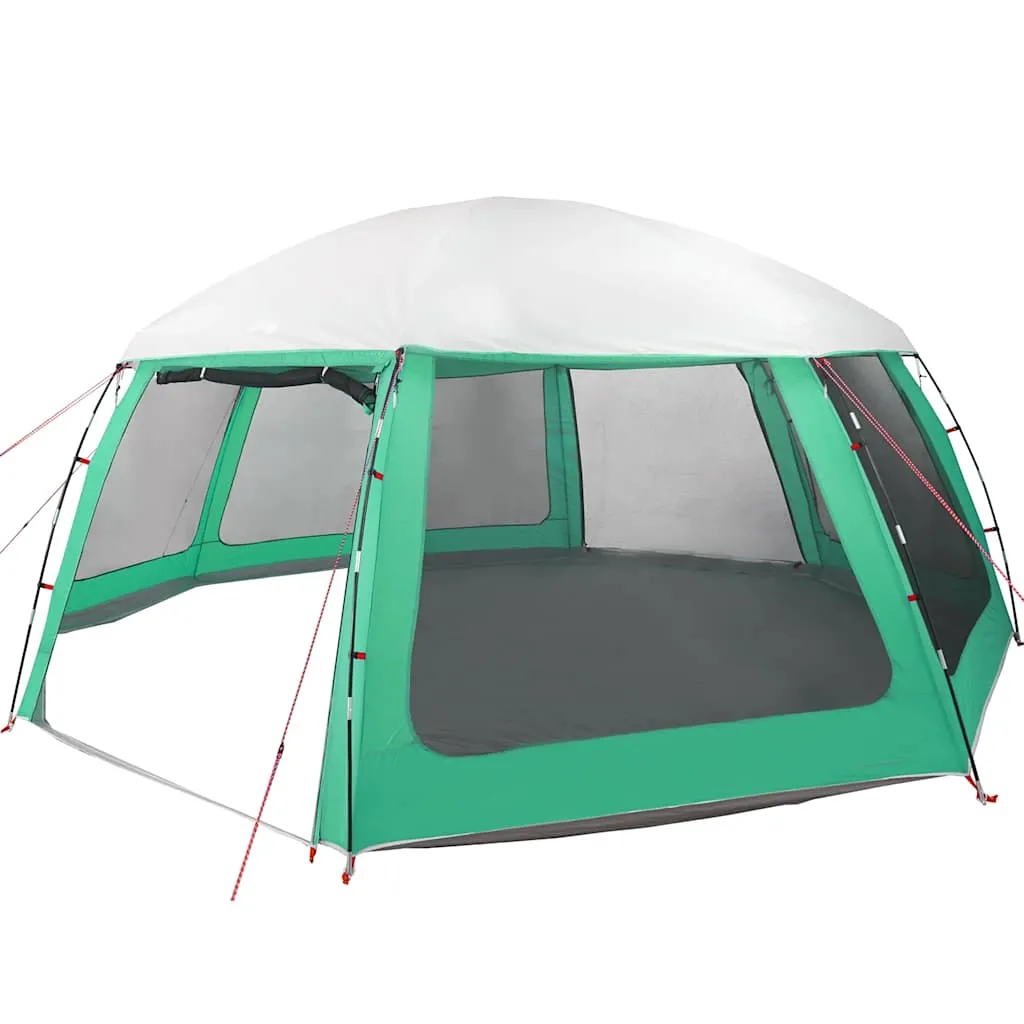 Poolzelt Meergrün 612x612x285 cm – Wasserdicht, mit Bodenplane