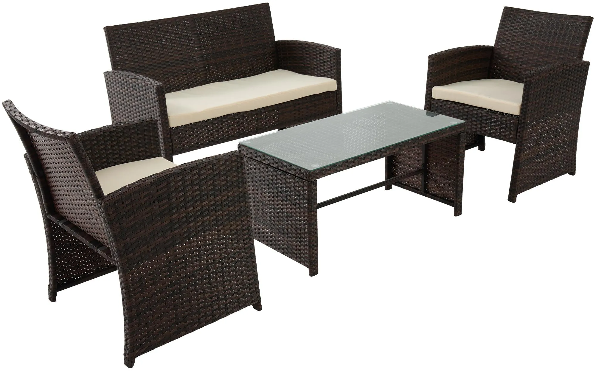 Sitzgruppe Toruba 220x112x79 cm braun