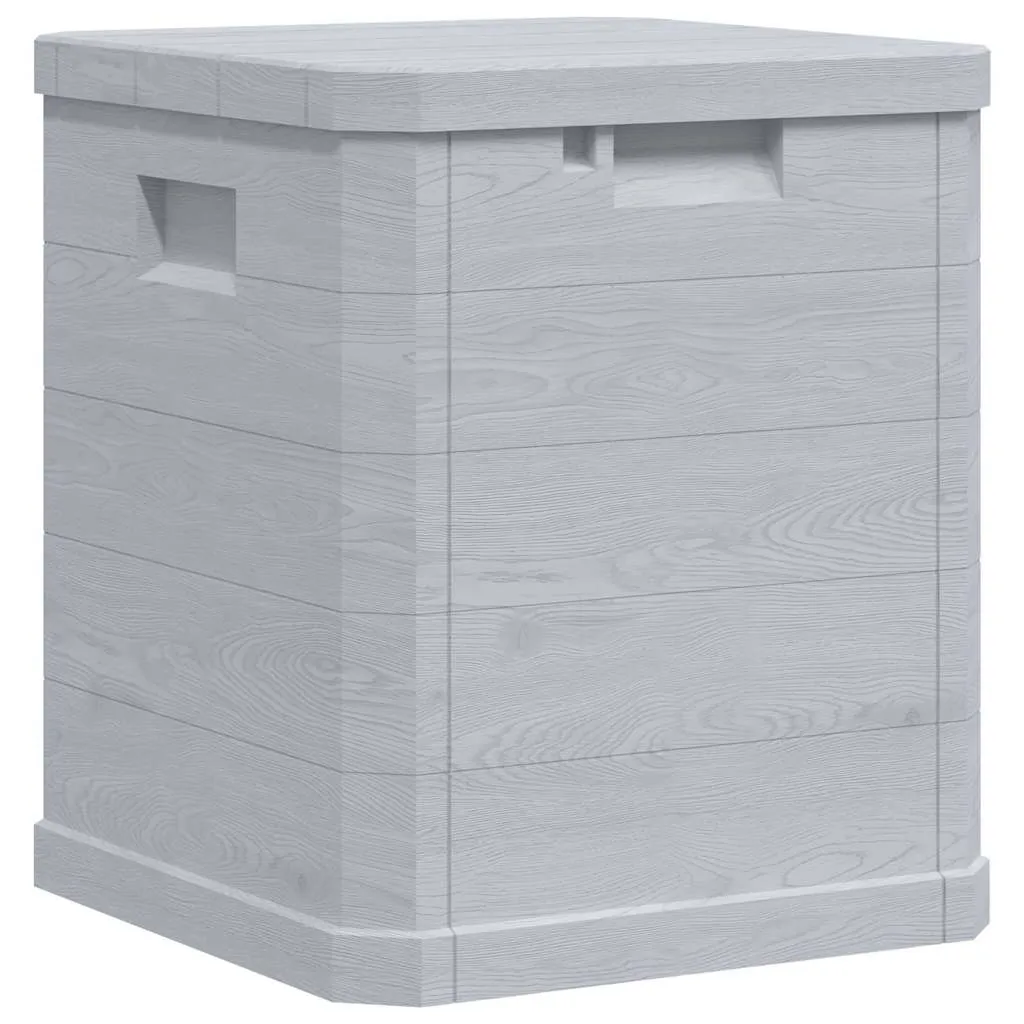 Gartenbox Kunststoff in Holz-Optik Hellgrau 42,5x44x50 cm