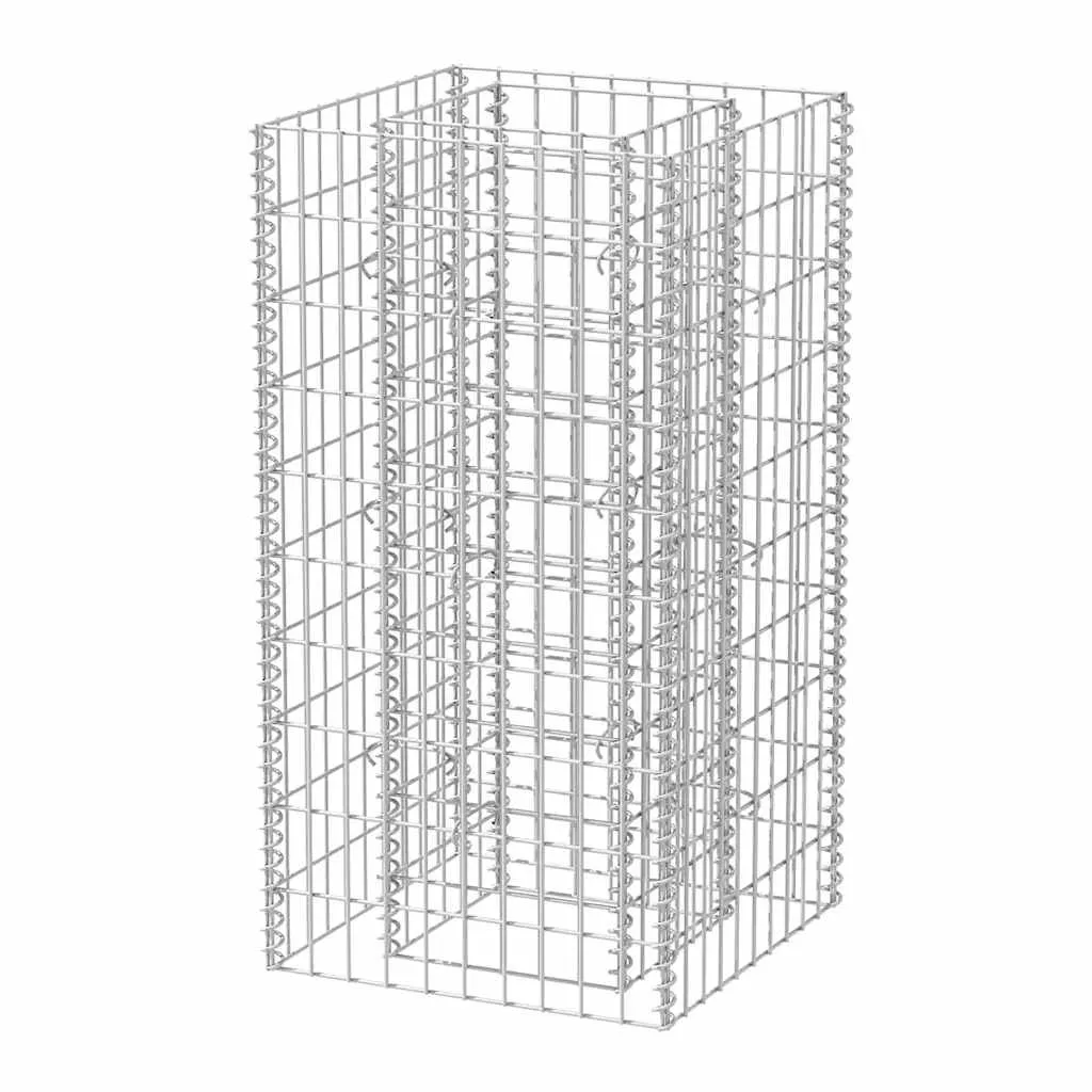 Gabionen-Hochbeet Stahl 50x50x100 cm
