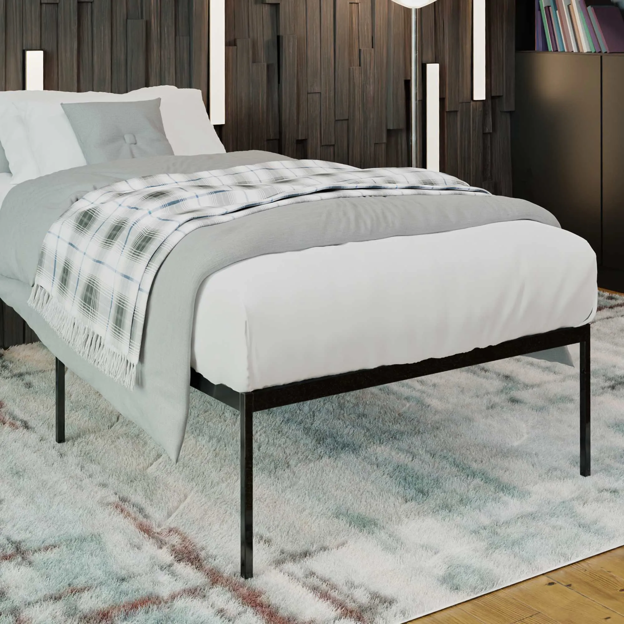 Metallbett Fargo 105,5 x 205,5 cm schwarz