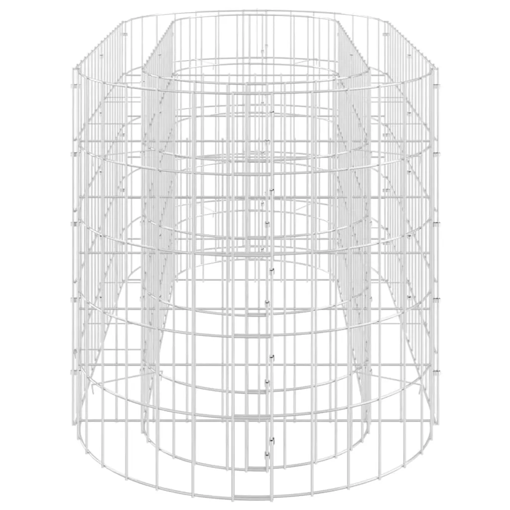 Gabionen-Hochbeet 120x50x50 cm Silber verzinktes Eisen