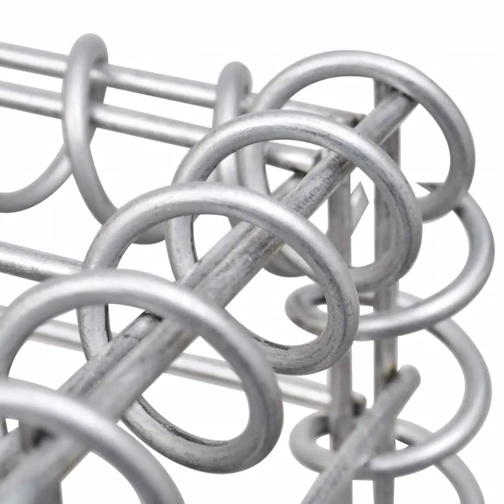 Gabionen-Hochbeet 360x30x30 cm Silber verzinkter Stahl
