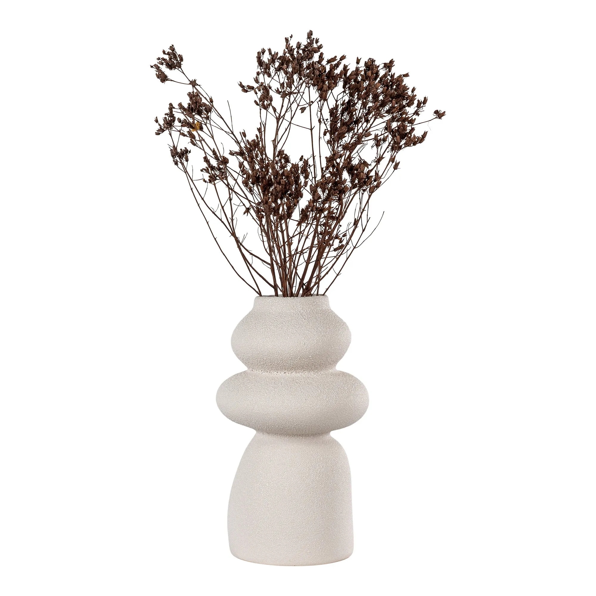 tinkaro Vase aus Keramik ø14,5x26,5 cm Beige