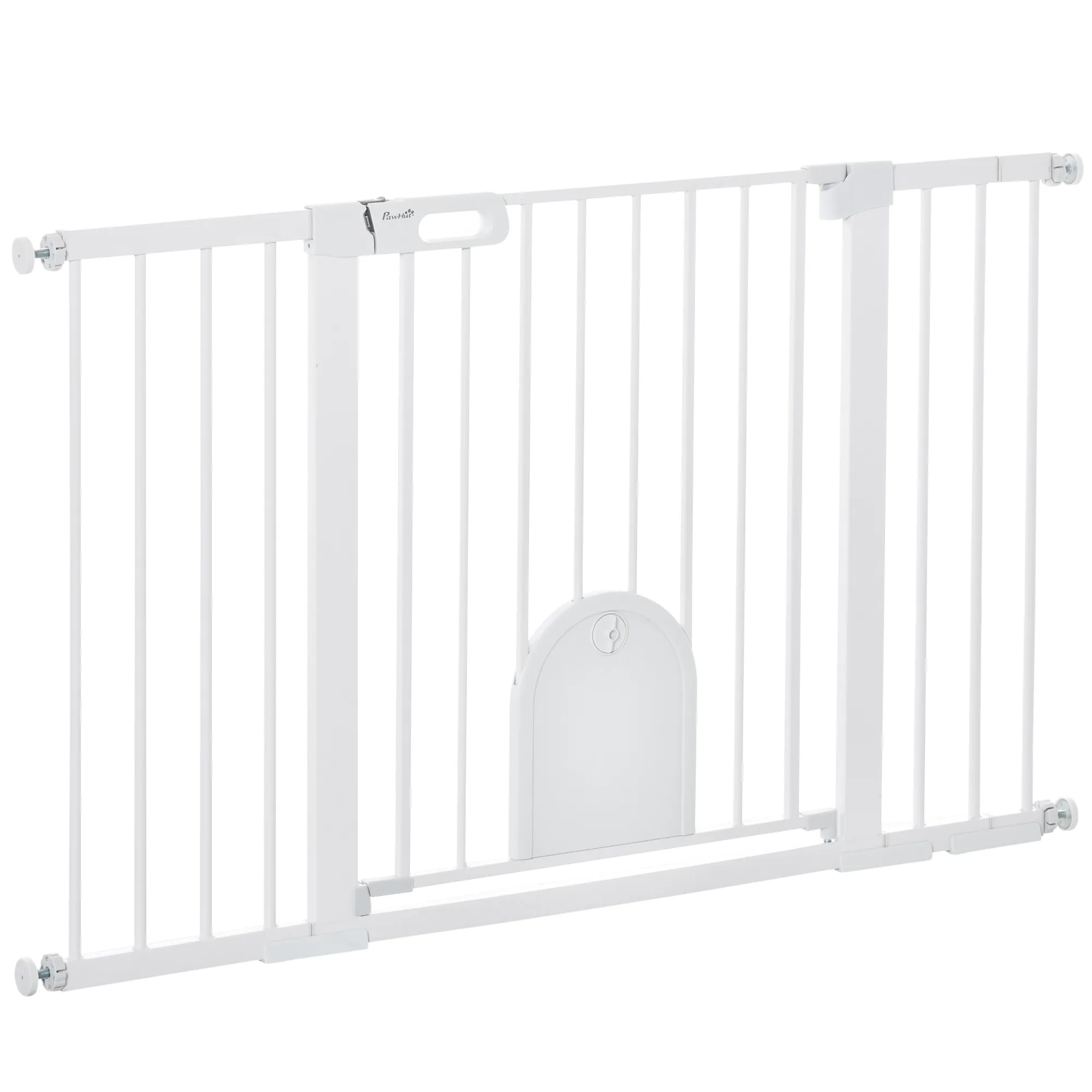Hunde Absperrgitter Metall Weiß 75-131 x 76 cm mit Klemmbefestigung