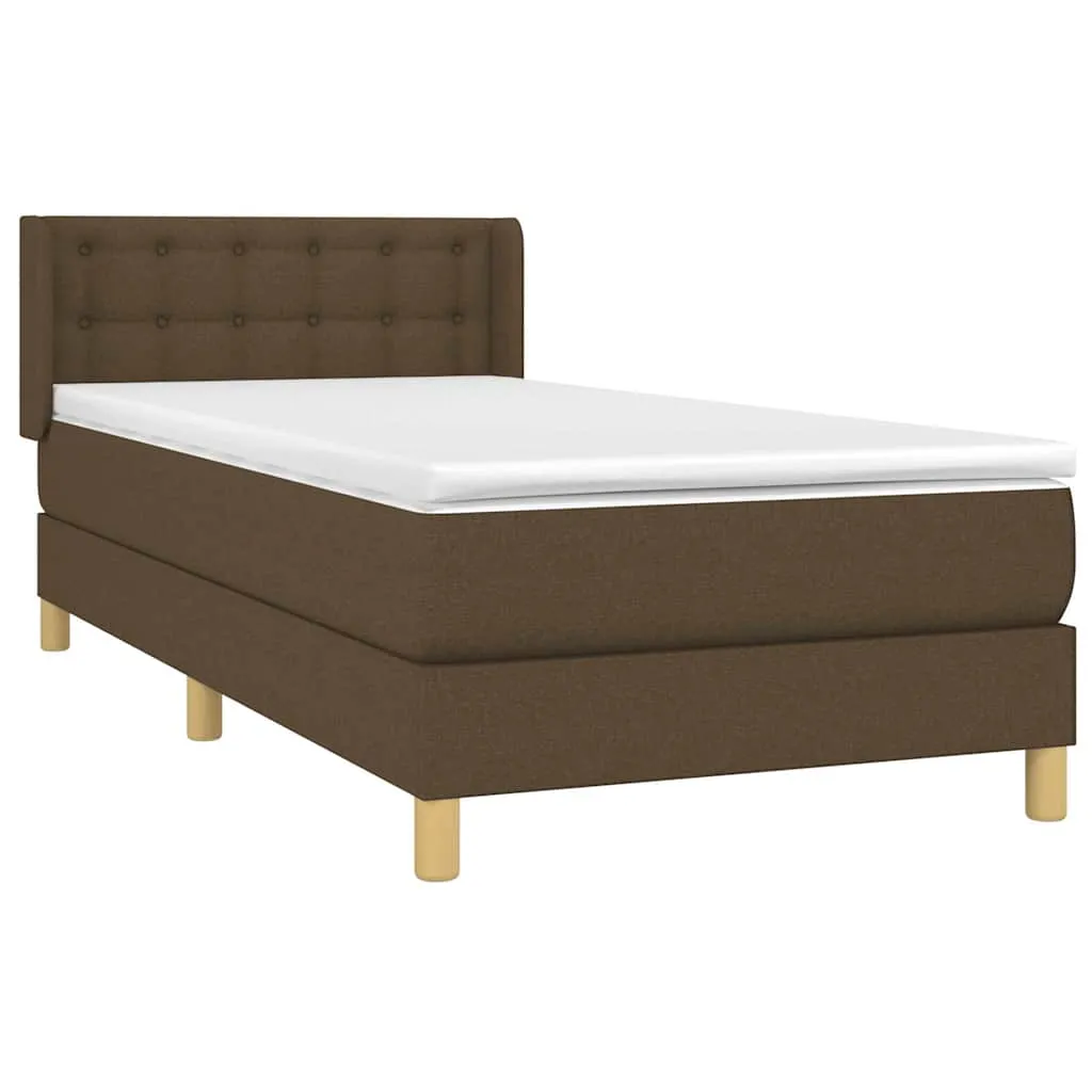Boxspringbett mit Taschenfederkernmatratze, 203x103 cm, Dunkelbraun