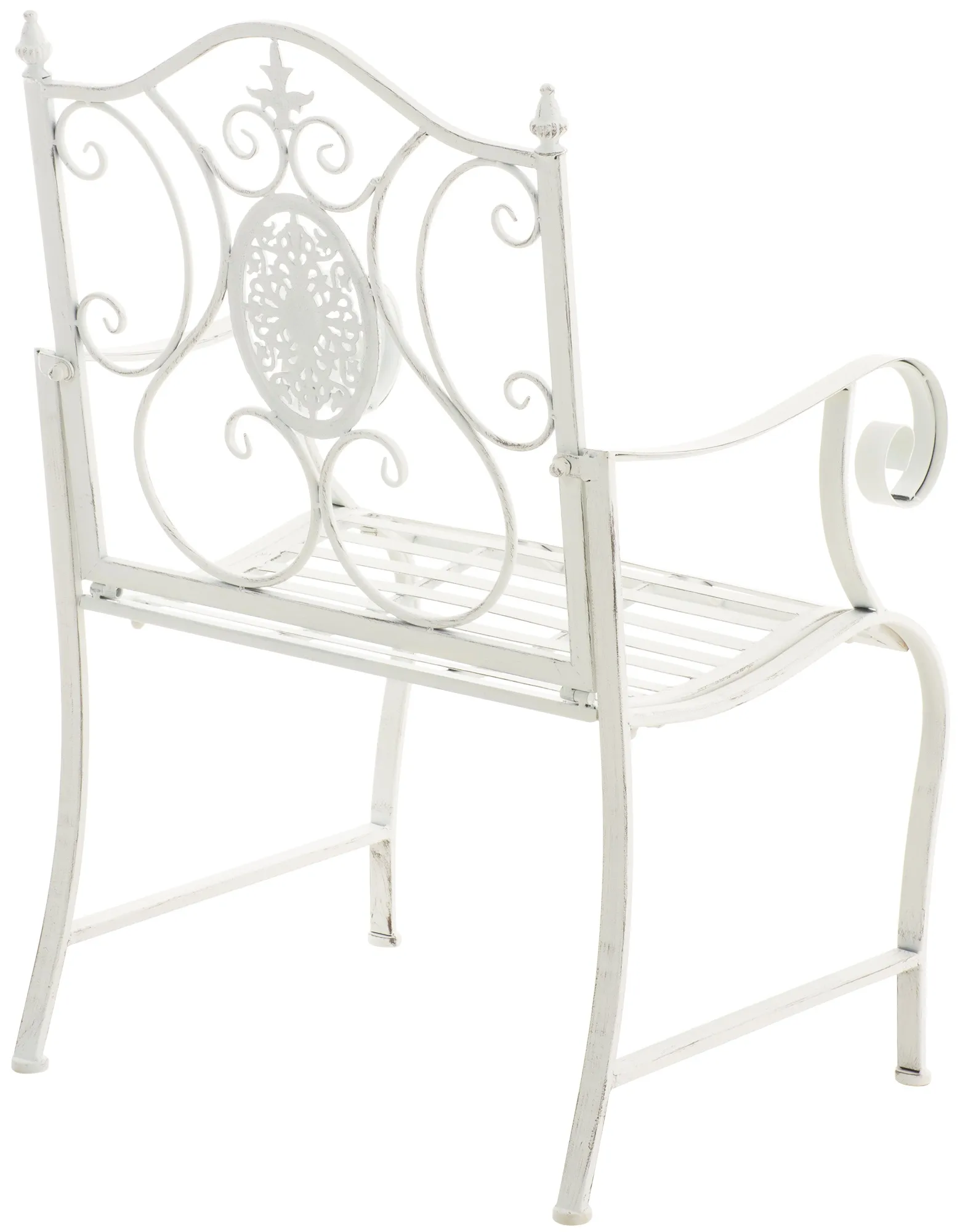 2er Set Gartenstühle Punjab 94x62x53 cm antik weiß