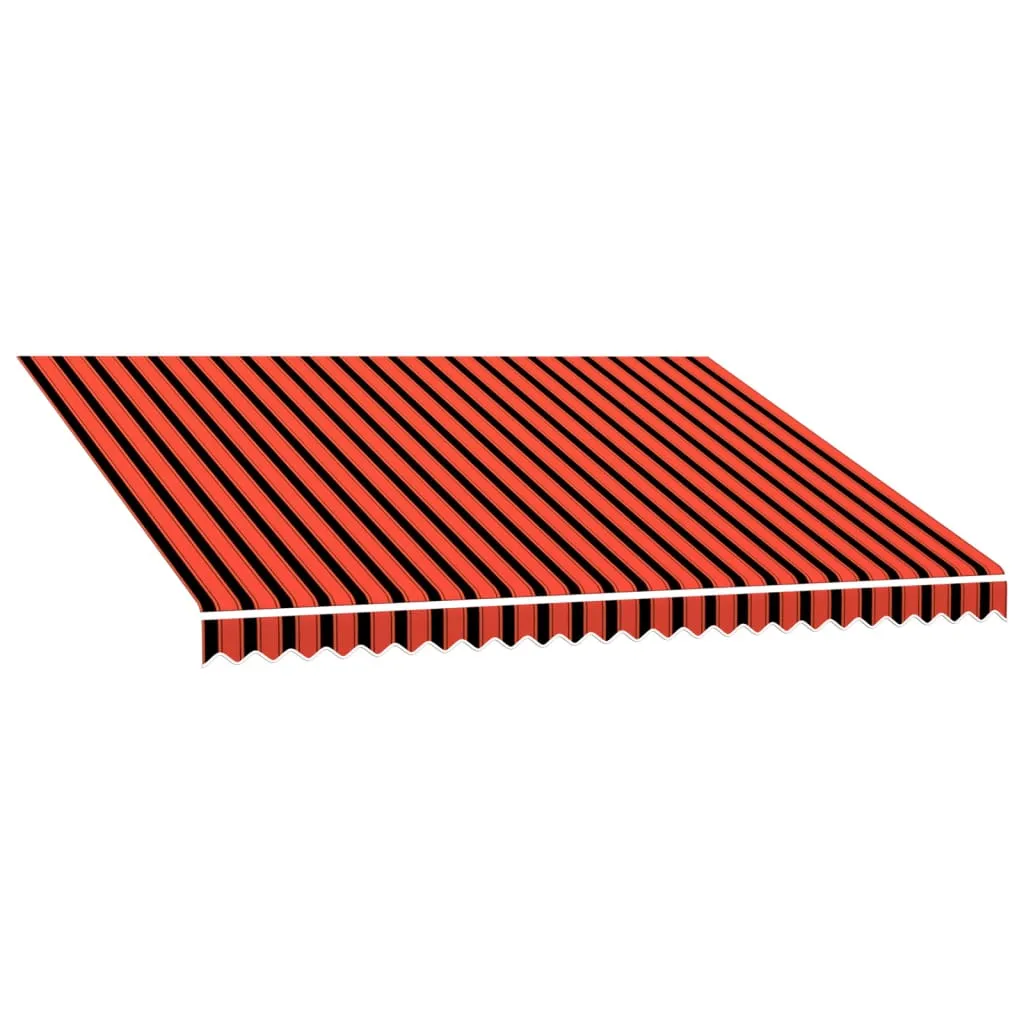 Markisentuch 330x245 cm Orange-Braun gestreift für 3,5x2,5 m Rahmen