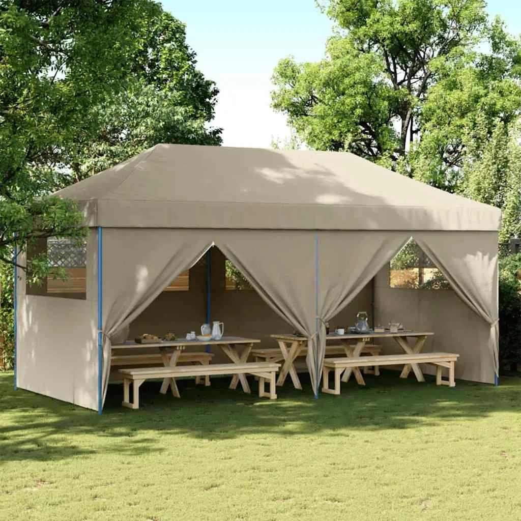 Pop-Up Party-Zelt 580x292x315 cm Taupe – Outdoor Eventzelt
