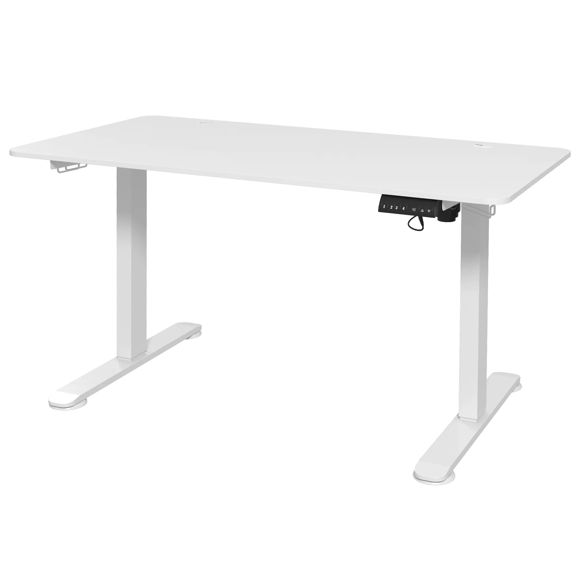 Stehpult höhenverstellbarer Computertisch Schreibtisch, 140 cm x 70 cm x 116 cm, Weiß