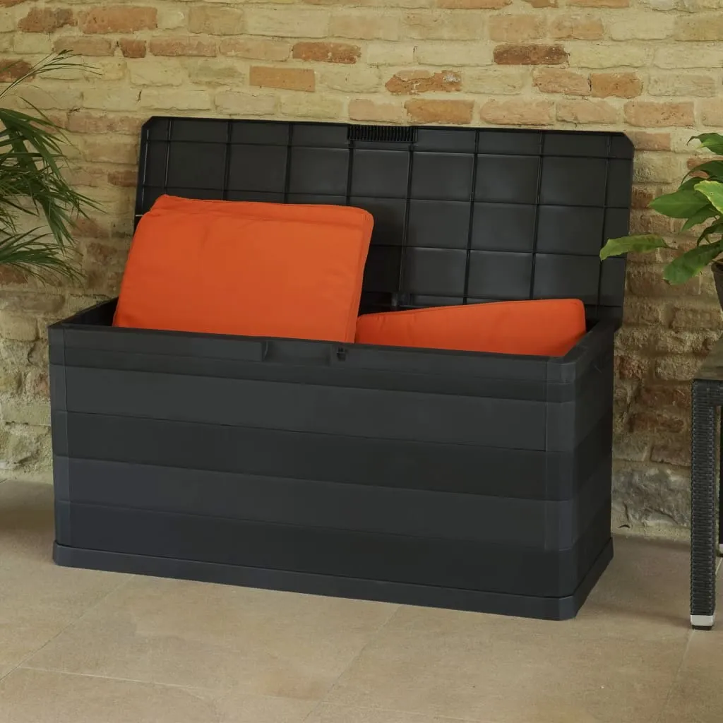 Gartenbox Polypropylen 117 x 45 x 56 cm Schwarz