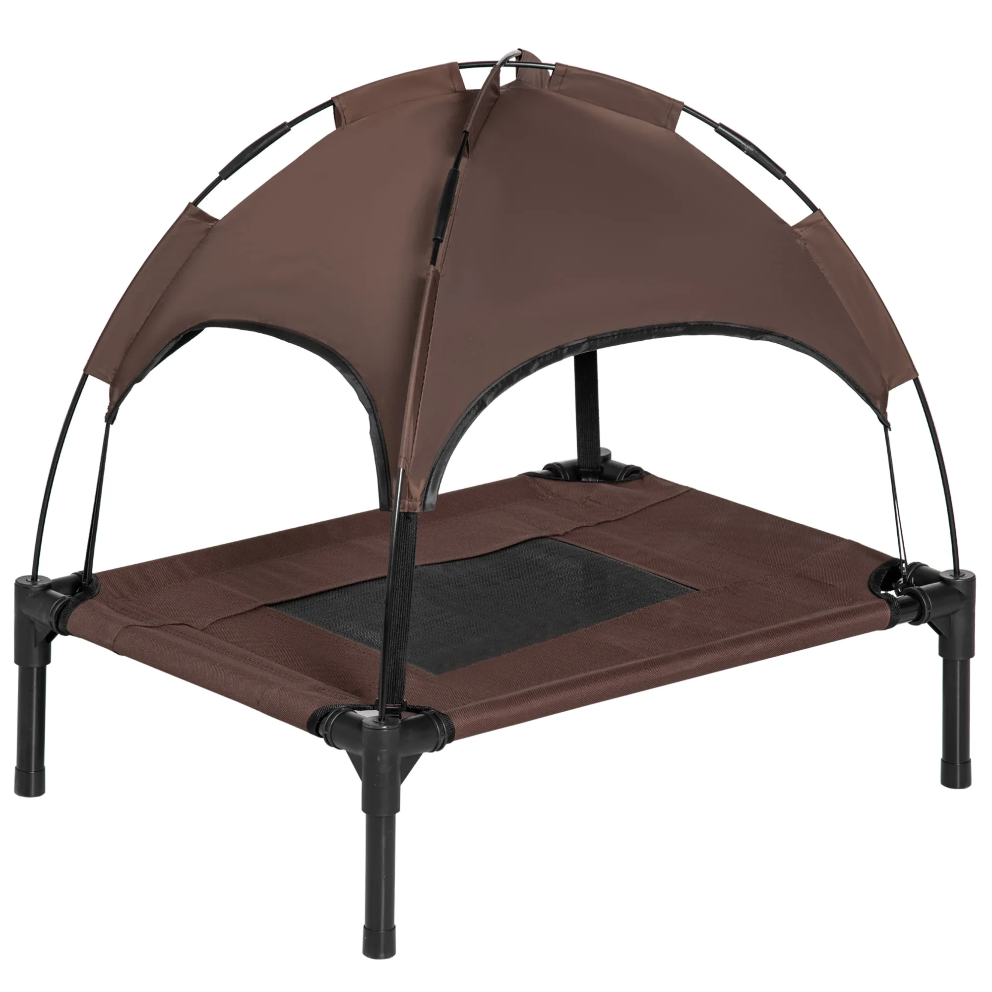 Stylisches Haustierbett 61x46x62 cm in Kaffee+Schwarz